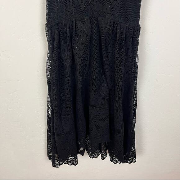 Free People Black Lace Mini Dress - Picture 3 of 8